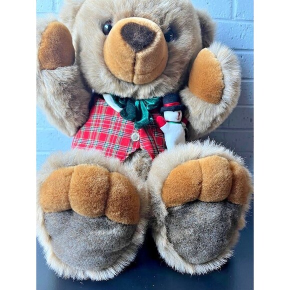 RARE JC Penny Holiday Collection Brown Bear Co Christmas Plush Papa Bear 29" - Picture 11 of 16